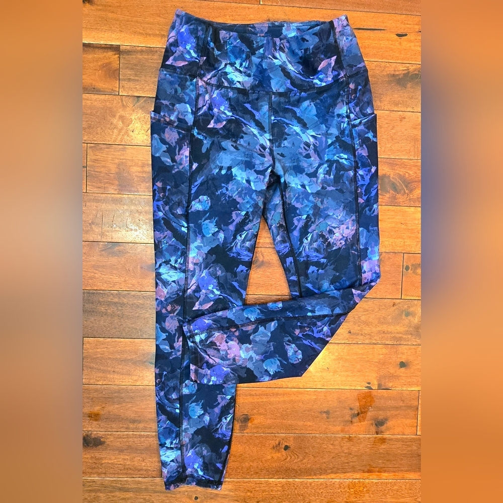 RBX Floral Patterned Leggings Womens Medium Full Length